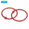 thumbnail image 3 of Uxcell 45mm Loose Leaf Binder Rings, 18 Pack 3mm Metal Flash Card Book Binding Rings for Key Chain Card Scrapbooks, Red, 3 of 6