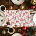 thumbnail image 3 of Burlap Table Runner 72 Inches Long,Watercolor Christmas Candy Cane Non-Slip Kitchen Table Runners for Dining Room Everyday Use Party Table Decorations Pink Cup, 3 of 9