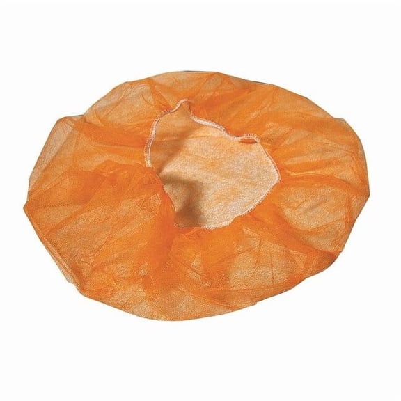 Cellucap Bouffant Cap, Polypropylene, 24 in Dia., Orange, L, 1000 PK BIX4HSOR