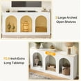 thumbnail image 4 of Tribesigns 70.9" White Console Table with Storage, 4 of 7