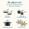thumbnail image 3 of Rachael Ray Cucina Ceramic Nonstick Cookware 10 Piece Pots and Pans Set, Peppercorn, 3 of 5