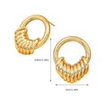 thumbnail image 2 of WILLBEST Aretes De Titanio Para Mujer Pendientes Dorados Estilo Retro De Tubo Hueco Francés De Moda, Pendientes De 9 Tubos Para Mujer., 2 of 5