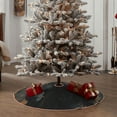 Lukts Black And Gold White Horse print color life Christmas Tree Skirt
