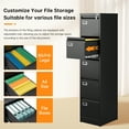 thumbnail image 6 of STANI 5 Drawer File Cabinets with Lock, Metal Filing Cabinet for Home Office, Steel Lockable Storage Cabinets to Hanging Letter/Legal/A4,Assembly Required(Black), 6 of 11