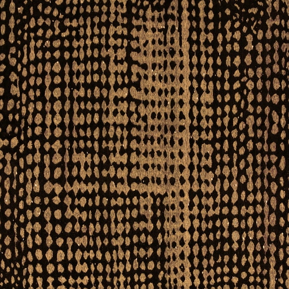 Ahgly Company Indoor Square Abstract Orange Modern Area Rugs, 3' Square