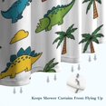 thumbnail image 6 of Dinosaurs Volcano Palm White Pattern Shower Curtain 84"x72" ,Bathroom Decorative Shower Curtains Set with 12 Hooks,Modern Waterproof Washable Shower Curtain, 6 of 6