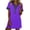 Purple#women's casual dresses midi, variant on Women Faux Denim Patchwork Short Sleeve Shirt Dress Collared Button Down Casual Midi Dress Loose Summer Tunic Dress 2026 Purple,XL