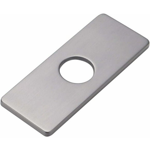 Kitchen Sink Hole Plate for Bathroom Faucet Basin Brushed Nickel Faucet Escutcheon(Gray)