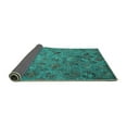 thumbnail image 2 of Ahgly Company Indoor Round Abstract Turquoise Blue Contemporary Area Rugs, 7' Round, 2 of 4