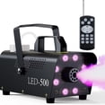 thumbnail image 4 of yeacher Remote-Controlled LED Smoke Machine with Timer and Color Selection for Parties, Halloween, Christmas - Black, 500W, 90-130V, Plastic & Metal Handle, 4 of 6