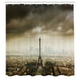 thumbnail image 3 of Ambesonne Eiffel Tower Shower Curtain, Paris Skyline City, 69"Wx84"L, Brown Beige, 3 of 5