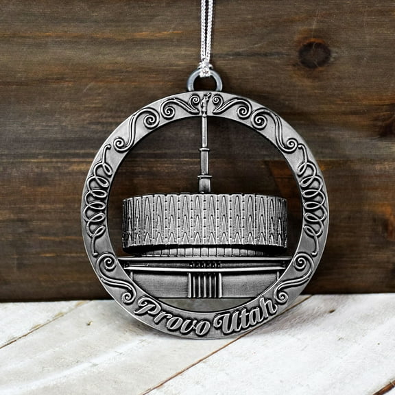 Provo Utah Temple Antique Silver Zinc Alloy Ornament by Ringmasters