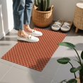 thumbnail image 4 of Red Yellow Checkerboard Red Pattern Indoor Door Mat 16"x24", Washable Non-Slip Decorative Rug for Entrance, Kitchen, Bathroom, 4 of 6
