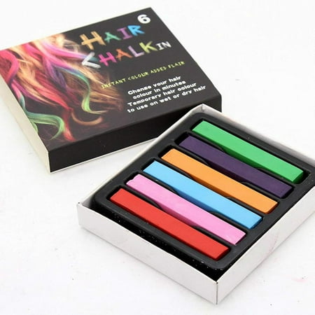 6 Color Non-toxic Temporary Salon Kit Pastel Square Hair Chalk Great for Party and Your Mood of the