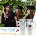 thumbnail image 2 of Graduation Gifts for Her 40oz Graduation Tumbler with Handle and Straw The Tassel Was Worth Hassle Coffee Mug 2024 Graduation Gifts for Women Girls Sister Teacher Daughter Son High School College, 2 of 6