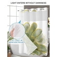 thumbnail image 4 of No Hook Cloth Fabric Shower Curtain with Snap in Liner, Sage Green Gold Waterproof Shower Curtains Set with See Through Top Window, Aesthetics Flower Boho Watercolor Art Bath Curtains Shower 72"x84", 4 of 6