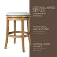 thumbnail image 3 of Maven Lane Alexander Backless Bar Stool, Weathered Oak w/ Sand Fabric, Set of 2, 3 of 6