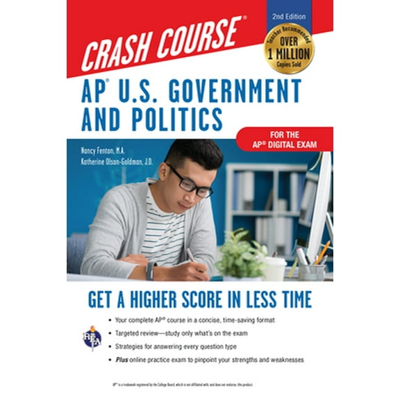Pre-Owned AP U.S. Government & Politics Crash Course, a Time-Saving Study Guide: Get a Higher Score in Less Time (Paperback) 0738612499 9780738612492