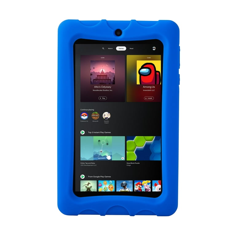 onn. 7 Kids Tablet, 32GB (2022 Model) , 2.0 GHz Quad-Core Processor, Blue  