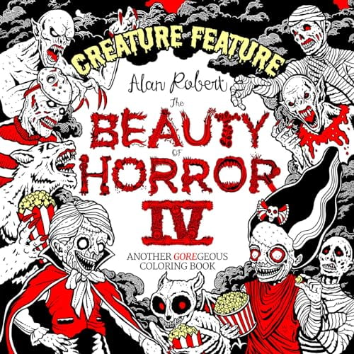 Pre-Owned Beauty of Horror 4: Creature Feature Colouring Book: Another Goregeous Coloring Book Paperback