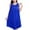 Blue, variant on Satin Nightgowns for Women - Soft & Breathable Knee-Length Night Dress - Solid Color Nightshirt - Plus Size Home Skirt Nightgowns for Women Blue One Size