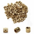 thumbnail image 1 of HUGFEGWE M4x5mm Female Thread Knurled Nuts,250PCS Hx5mm OD Brass Threaded Insert Embedment Nuts Hydraulic Welded Joint Injection Molding Assortment Kit for 3D Printing Injection Molding CJB91-25038, 1 of 7