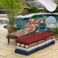 thumbnail image 6 of ARDEN Outdoor Chaise Lounge Cushion 72 x 21, Ruby Clarissa, 6 of 11