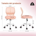thumbnail image 4 of Silla para Niña HOMEMAKE FURNITURE Silla para Escritorio Ergonomica Giratoria Color Rosa Claro, 4 of 6