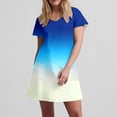 thumbnail image 6 of Npasoilc Summer Mini Dress for Women V-Neck Short Sleeve Pleated Skirts Casual loose Ruffle Dress with Pockets, 6 of 8