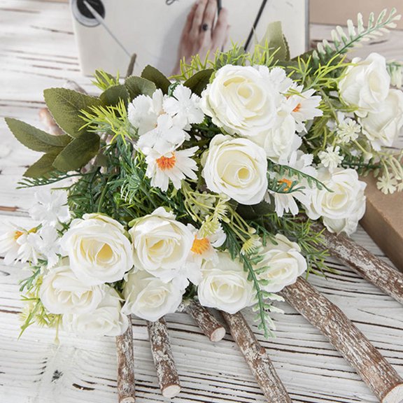 JMYHOAM Fake Flowers Imitation Flower Home Decoration Wedding Handheld Flower Wall Artificial Flower Artificial Flowers for Outdoors on Clearance