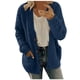 thumbnail image 2 of Pntutb moda mujer Casual manga larga botón sólido bolsillo cárdigan Tops blusa abrigo de felpa liquidación Pntutb Pntutb-7803, 2 of 9
