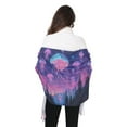 thumbnail image 4 of FORMRS Womens Scarf Winter Soft Long Big Warm Shawls Wrap Tassel Scarves, Neon Jellyfish, 4 of 9