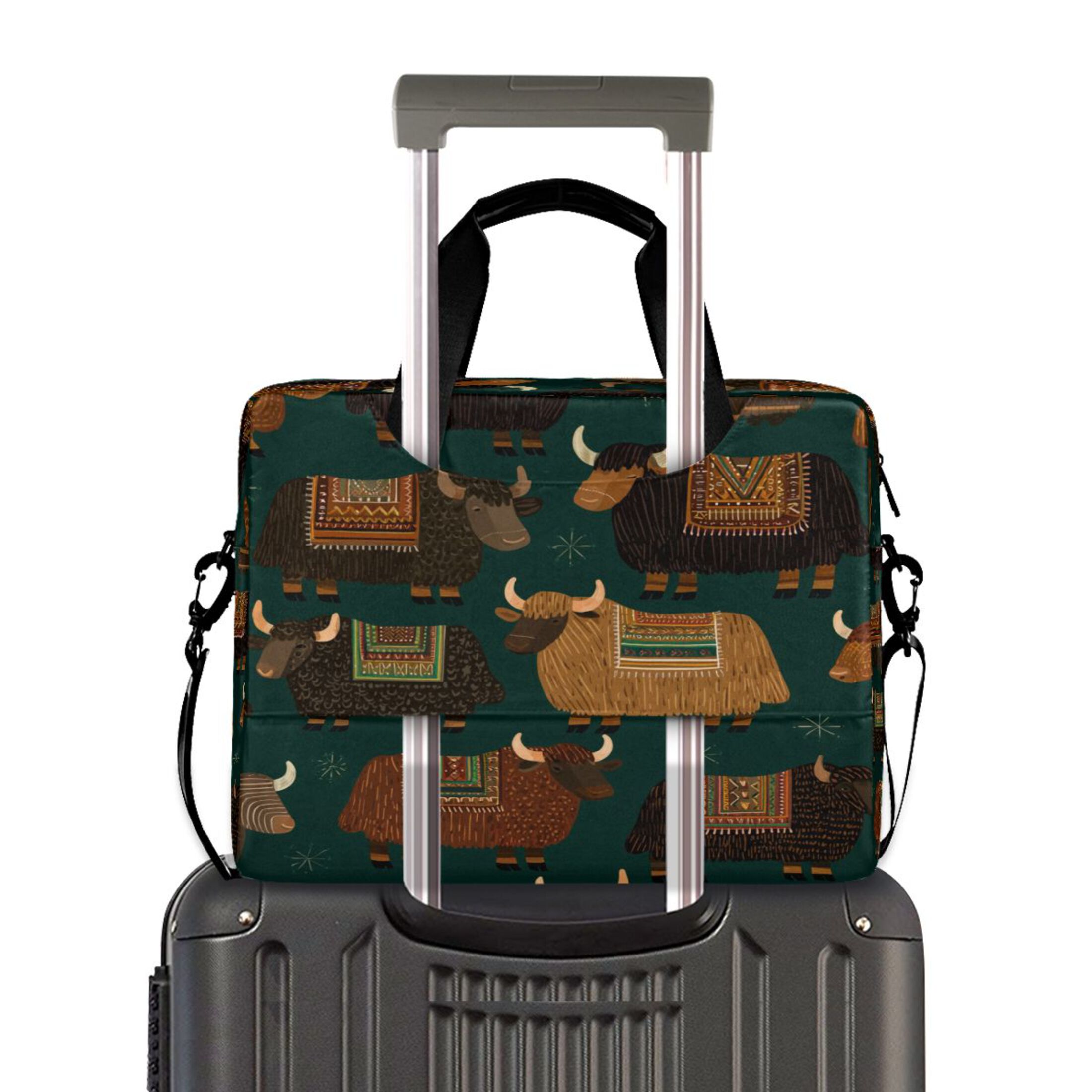 Laptop Bag Laptop Briefcase 15.7 x 3 x 11.8 Inches Laptop Bag Briefcases Laptop Storage Travel Laptop Bag Work Laptop Bag Grey Cattle