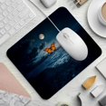 thumbnail image 2 of PhooArto Comfortable Mouse Pad Sea Full Moon Butterfly Desktop Mousepad , 21 x 25 cm Mouse Mat, Non-Slip Rubber Base, Improves Speed and Precision, 2 of 7