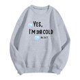 thumbnail image 4 of Jamsmile Women Sweatshirts Autumn Graphic Letters Print Sweatshirts Lightweight Comfort Oversized Crewneck Ladies Pullovers, 4 of 5