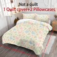 thumbnail image 4 of ZIATUBLES Pastel Butterfly Floral Print Twin Size Duvet Cover Set, 3 Pieces Soft Cozy Bedding, 1 Duvet Cover & 2 Pillowcases, Easy Care Lightweight Bedding for All Season, Chic Modern Decor, 4 of 8