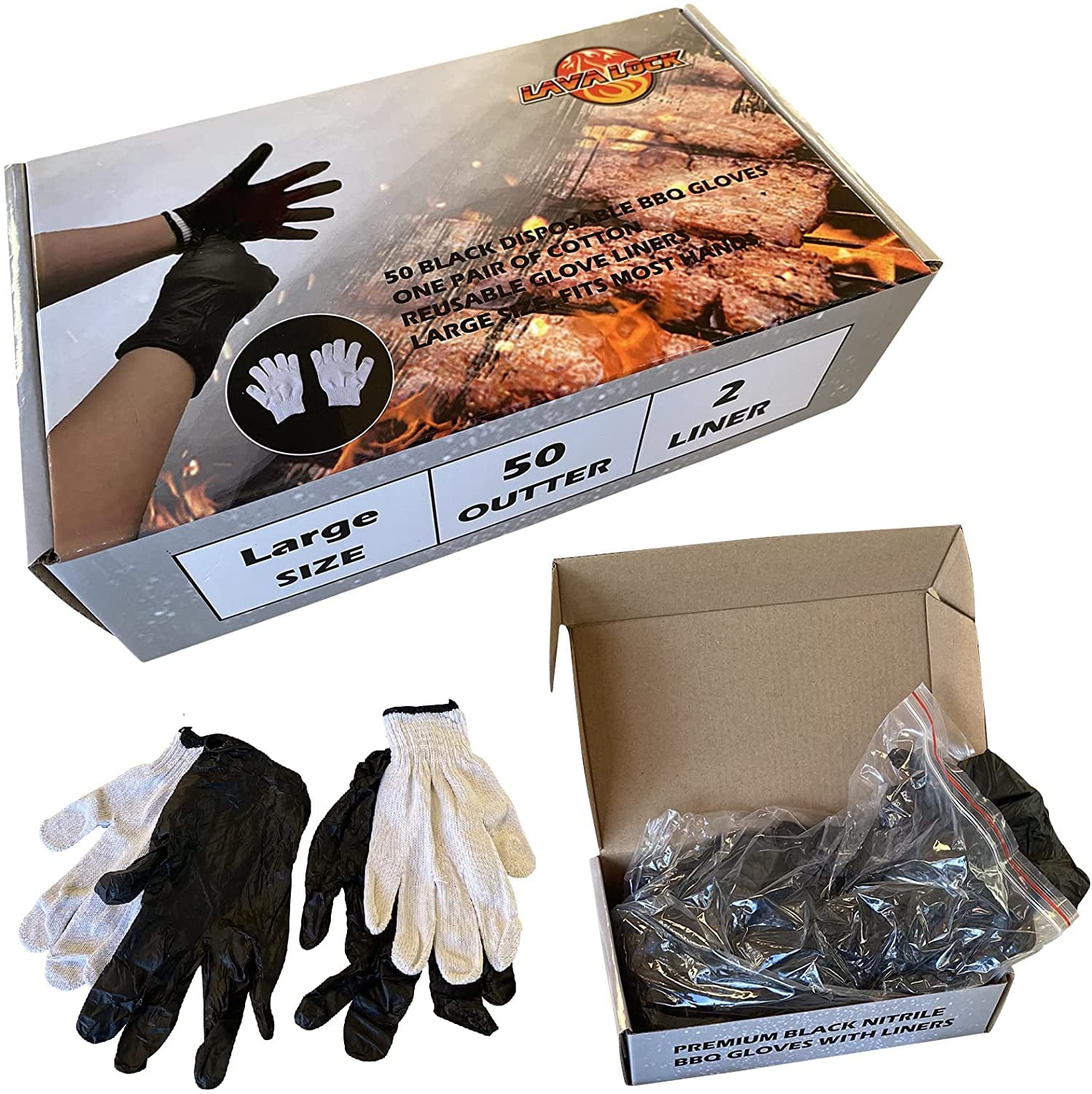 Oklahoma Joe's One Size Black Disposable BBQ Gloves (50-Pack) - Pryor Lumber