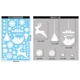 thumbnail image 3 of Bolas colgantes de Navidad, palitos de caramelo, copos de nieve, pegatinas de vidrio, adornos navideños, colgantes de Navidad, decoración navideña, feliz año nuevo 2025, 3 of 5