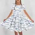 thumbnail image 1 of LOVZFMLL Robe d'Été Mode pour Filles Petite Manche Volante Col Rond Perles Brodées Robe Sans Manches, 1 of 6