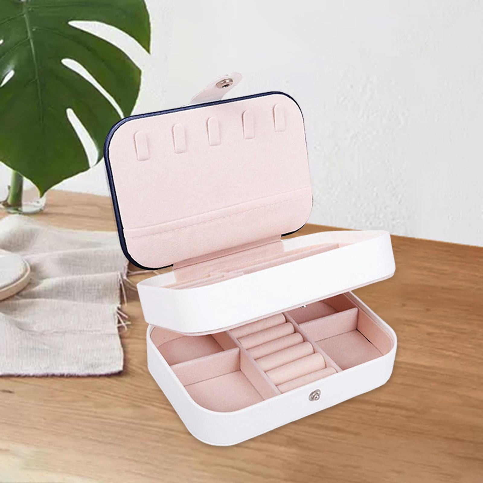 FVDPWYE Jewelry Box Large Capacity Storage Box for Jewelry Storage Necklace Girls Women White