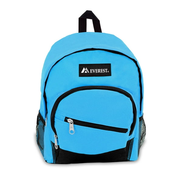 Everest 13" Slant Backpack, Turquoise All Ages, Unisex 6045S-TURQ/BK, Carrier and Shoulder Book Bag for School, Work, Sports, and Travel