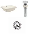 thumbnail image 1 of 18.25-in. W Rectangle Bathroom Undermount Sink Set In Biscuit - Chrome Hardware - Overflow Drain Incl. AI-20589, 1 of 9