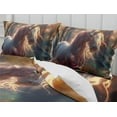 thumbnail image 5 of DOJLIO King Size 3 Pcs Microfiber Bedclothes Forest and Unicorn Comforter Cover Set 3D Golden Glitter Unicorn Printed Bed Duvet Cover Animal Theme for Adult Bedroom Decorative No Comforter, 5 of 5