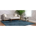 thumbnail image 2 of Unique Loom 3153325 7 x 7 ft. Davos Shag Square Rug, Marine Blue, 2 of 2