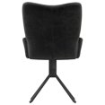 thumbnail image 5 of vidaXL Swivel Dining Chairs 2 pcs Black Velvet, 5 of 5