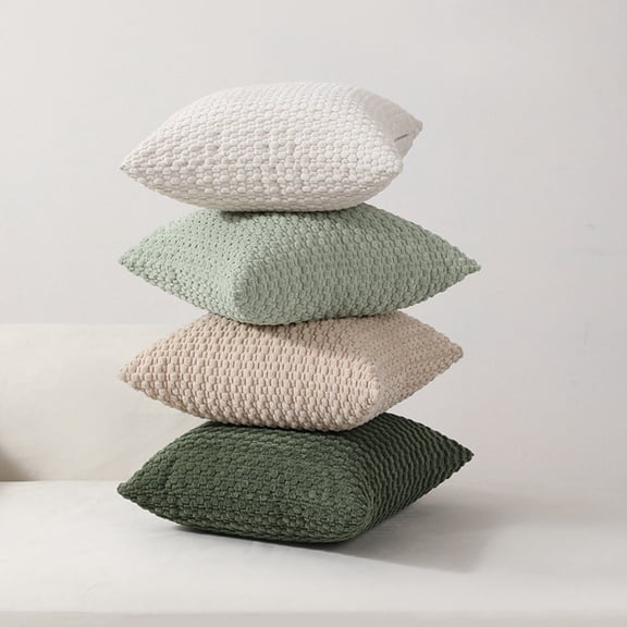 Christmas DecorativeCouch Throw Pillow Covers Set of 4 Soft Corduroy Farmhouse Boho Pillow Cases Skin-Friendly Washable Neutral Cushion Covers for Couch, Bed,Living Room