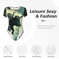 thumbnail image 4 of Hirioo Bull Charging Through Waves for Women's Round Neck Short-sleeved Onesie Basic Bodysuits-X-Large, 4 of 7