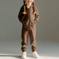 thumbnail image 2 of fatyb Boys Girls Sweatsuit Sets Fleece Lined Tracksuit Zip up Hoodies Sweatpants Activewear for School, 2 of 7
