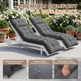 thumbnail image 2 of Clouddwell Gray 2 Pack 4-Segment Chaise Lounge Cushions, All Weather Patio Pads with Tie Fasteners & Soft PP Cotton for Poolside Patio Balcony, 2 of 7