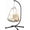 Stand Khaki, variant on Danniu Swing Egg Chair Foldable Frame Hanging Chairs, UV Resistant Waterproof Cushion and Cup Holder,Swing Hammock Chairs for Patio,Bedroom,Balcony, Garden-350lbs, No Stand, Black